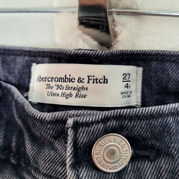 Abercrombie & Fitch The 90s Straight Ultra High Rise Curve Love Jeans Size 4R - Picture 4 of 9